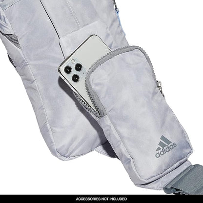 adidas Essentials Sling Small Crossbody Bag for Women and Men (5L), Stone Wash Grey/Blue Dawn/2.0, One Size