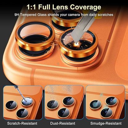 2 Pack Camera Lens Protector for iPhone 17 Pro/17 Pro Max, [AR+AF Coating] HD Clear Tempered Glass Lens Cover, 9H Hardness, Scratch Resistant, Anti-Fingerprint, Easy Installation
