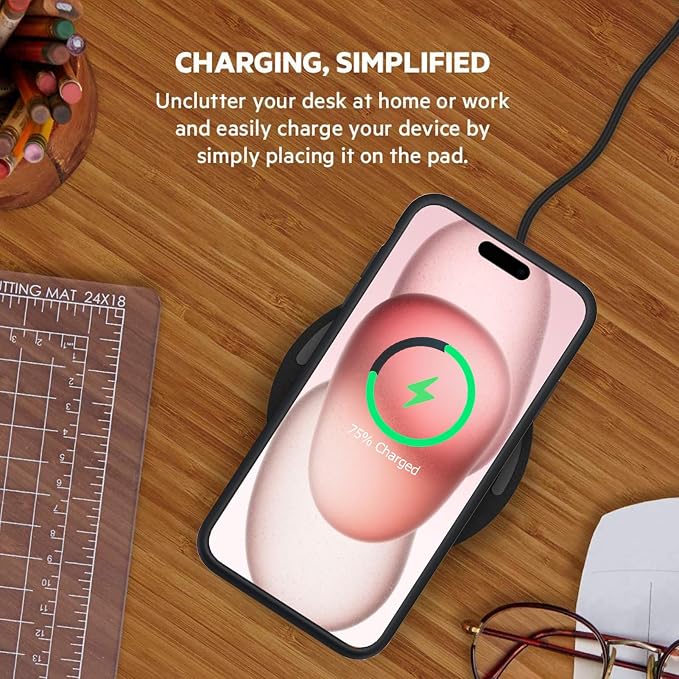 Battery Case for iPhone 15 Plus, [12000mAh] Enhanced Rechargeable Portable Qi Wireless Charger Case Battery Pack Support CarPlay Wireless Charging Case Compatible with iPhone 15 Plus (6.7 inch)-Black
