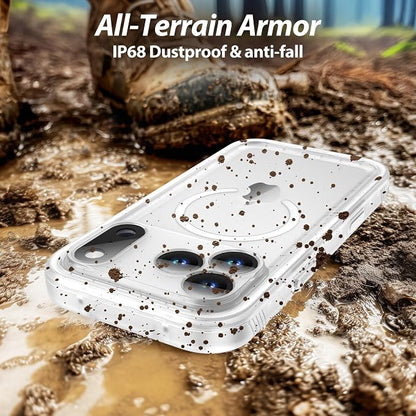 SPORTLINK for iPhone 17 Pro Case - IP68 Waterproof Military Protective Full Body Heavy Duty Shockproof 360 Sealed Dustproof with Camera Screen Protector Cover for i Phone 17 Pro 6.3" Mag/Frosted Clear