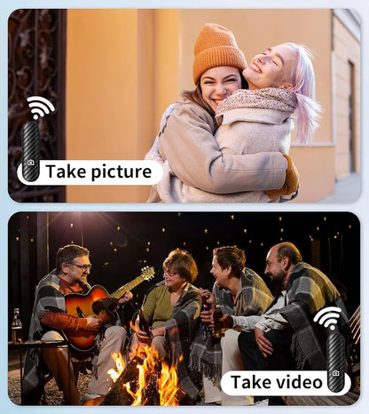Phone Selfie Stick Tripod Rechargeable Remote, Portable Wireless Remotes Shutter Compatible with Smartphones for CX609 Tripod Black