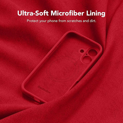 Magnetic for iPhone 17 Case, Compatible with MagSafe, [Full Camera Protection][Screen Protector] Silicone Shockproof Protective Phone Case for iPhone 17 6.3", Deep Red