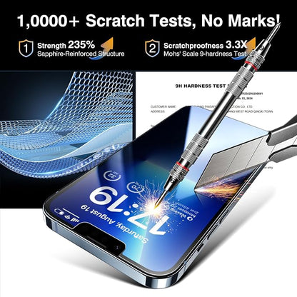 EZ-GLAZ- 4 Pack for iPhone 13 Pro Max Privacy Screen Protector[6.7"] With 2 Pack Camera Lens Protector, [Drop Protection] 9H Hardness Full Coverage Anti-Spy Tempered Glass Film, Easy to install