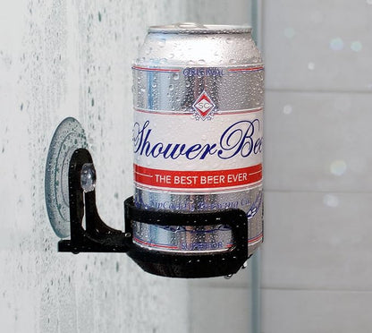 The Original SipCaddy Shower Beer & Bath Wine Holder | Portable Cupholder | Shower Caddy | Drink Holder for Beer & Wine | American-Made Suction Cup | The Best | Black