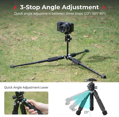 SmallRig VT-20Pro 21.2"/ 53.8cm Mini Tripod for Camera and Phone, Aluminum Alloy Small Desktop Tripod with 360° Ball Head, Table tripods Load Up to 11lb / 5kg