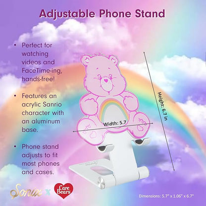 Sonix x Care Bears Character Phone Stand | Adjustable Cell Phone Holder, Desk Stand, Dock | Care Bears | Cheer Bear