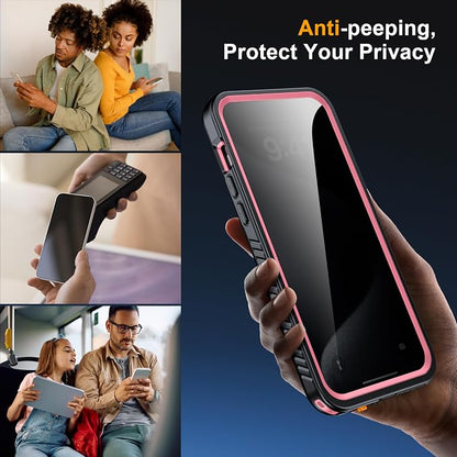 for iPhone 15 Pro Max Case Waterproof - Built-in Privacy Screen Protector & HD Screen Protector [IP68 Underwater] Shockproof Dustproof Full Body Protection iPhone 15 Pro Max Phone Case