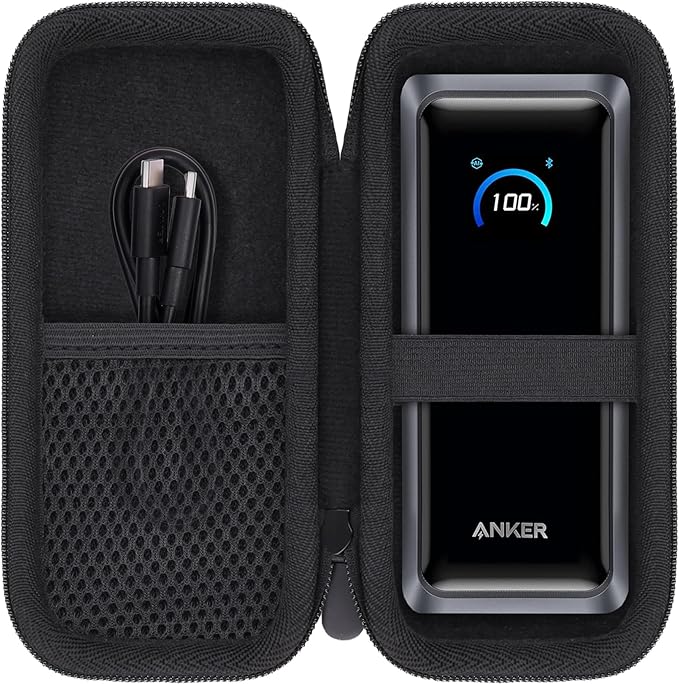 khanka for Anker Prime Power Bank, 26,250Mah Case, Hard Travel Bag Compatible with Anker Prime Power Bank 26K, 300W, Case Only (Black)
