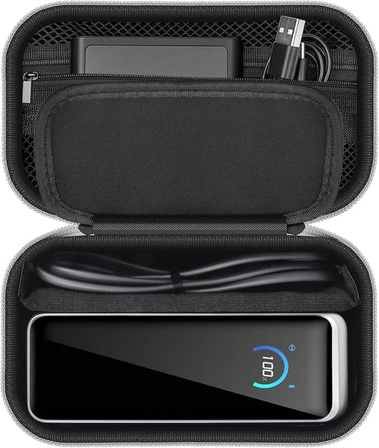Power Bank Case Compatible with Anker Prime Power Bank 26250 (300w)/ 27650/ 25000/ 24000mAh(737) Power Banks, Storage Organizer for 100W Charging Base, Cable for Business Travel Outdoor Use (Box Only)