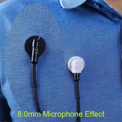 Sticky Circles, No-Residue Mini Windshield Undercovers for Hiding Lavalier Lapel Microphones On Clothes to Reduce Wind Noise, Pack of 40 Sticker, 20 Fabric Circle of Each Black and White