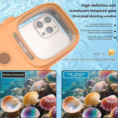 GOLDJU Diving Waterproof Phone Case, [49ft/15m] Cartoon Outdoor Snorkeling Underwater Diving Case Surfing Photo Video Cover,for iPhone Samsung Galaxy Google Pixel Huawei Series Smartphones