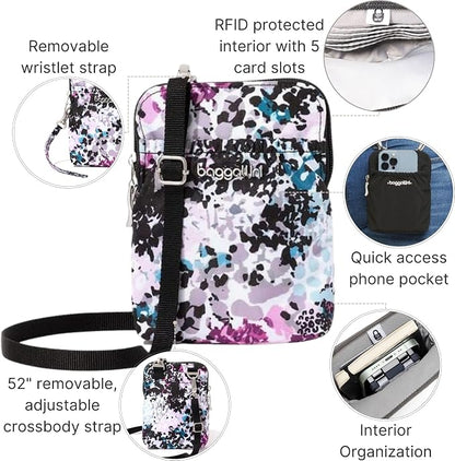 Baggallini Bryant Pouch Small Crossbody Bag for Women - Phone Purse with Crossbody Strap - Lightweight Crossbody Pouch