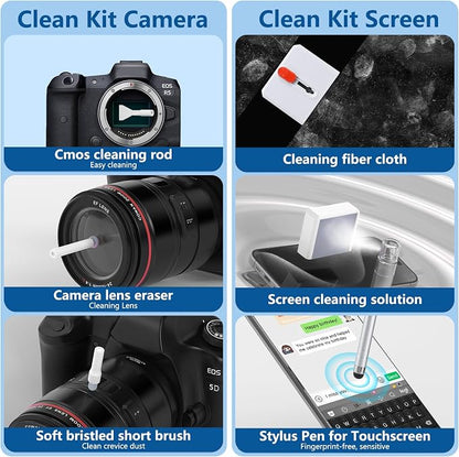 32 in 1 Cell Phone Cleaning kit with Charging Port Cleaner,Stylus Pen,SIM Tool,Keyboard Brush,Speaker Brush,Electronic Cleaning kit for iPhone,AirPods,iPad,Keyboard,MacBook,Earbud,Camera Lens(White)