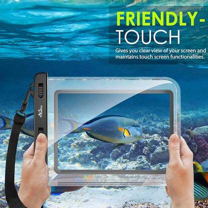 MoKo Waterproof Tablet Case, Tablet Pouch Dry Bag Compatible with iPad 10th, iPad 9/9.7/10.2, iPad mini 6/5/4/3, iPad Air 5/4, Air 3 10.5, iPad Pro 11 2022, Galaxy Tab S6/S7, Tab A 9.7, Up to 12 inch