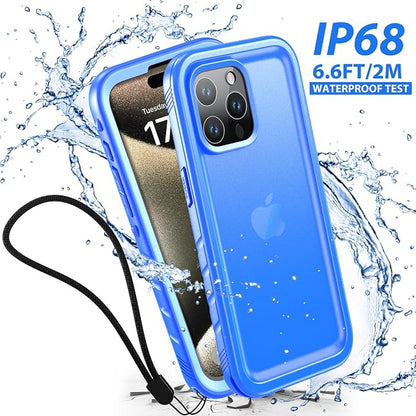 SPORTLINK for iPhone 15 Pro Max Case - IP68 Waterproof Military Protective Full Body Heavy Duty Shockproof 360 Sealed Dustproof with Camera Screen Protector Cover for i Phone 15 Pro Max 6.7" Blue