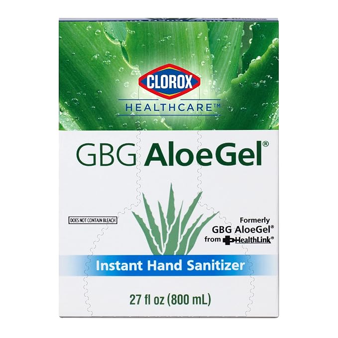 Clorox Healthcare GBG AloeGel Hand Sanitizer Refill Bag in a Box - Moisturizing Hand Sanitizer Gel with Aloe Vera and Vitamin E - Gel Soothes & Moisturizes Hands - For Use With Dispenser, 27 Fl Oz