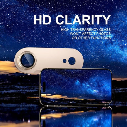 Choiche Compatible for iPhone 17 Air Camera Lens Protector, Strong Adsorption Camera Cover with 9H Tempered Glass Lens Screen Protector Metal Ring Decoration Accessories 6.5-inch (Gold)