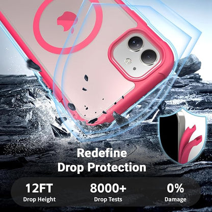 jaroco Magnetic for iPhone 11 Case, [Compatible with MagSafe][Military Grade Drop Protection][Heavy Duty Protection][Non-Slip][Shockproof] 2-Layer Durable Bumper Phone Case 6.1''-Rose