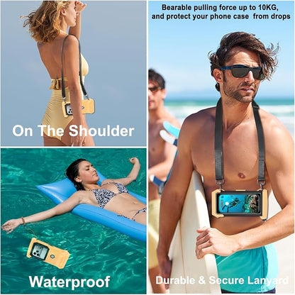 2026 Diving Snorkeling Phone Case for iPhone 17/16/15/14/13/12/11 Pro Max/XS/X Samsung Galaxy S26/S25/S24 Professional Scuba Dive Waterproof Underwater Photo Video Cover (5TH Gen, Yellow-)