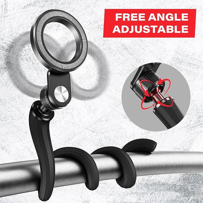 ICARMOUNT Flexible Gym Phone Holder for Peloton Treadmill Spin Bike - Gooseneck Magnetic Phone Mount for iPhone MagSafe Samsung, Wrap Around Phone Stand for Stroller/Desk/Shopping/Women Men Gym Gifts