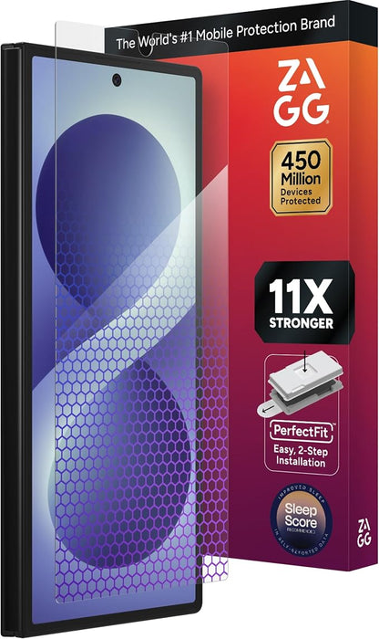ZAGG Glass XTR5 Samsung Galaxy Z Fold8 Ultra Screen Protector | Front Screen, 11x Stronger Graphene-Infused Tempered Glass, Blue Light Filter, Anti-Reflective, InvisibleShield, Easy Install