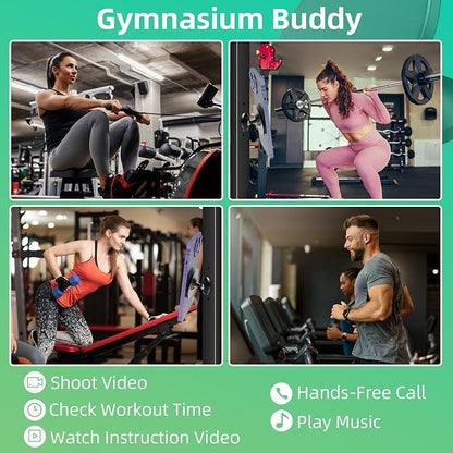 SEVENKA Gym Magnetic Phone Holder Compatible with iPhone 17 Pro Max 16 15 14 13 12, Samsung, All Phones, Portable Magnetic Phone Mount, 360° Rotation Phone Stand with Metal Plate & Ring