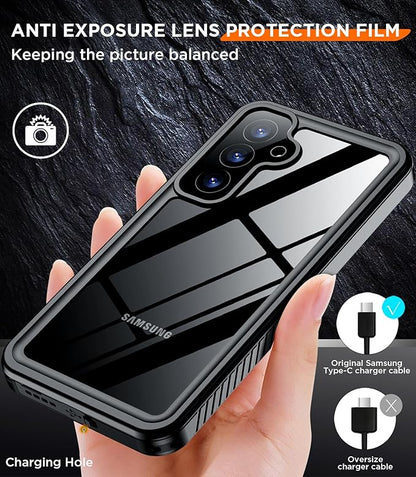 Temdan for Samsung Galaxy S25 FE Case Waterproof, [Military-Grade Drop Protection] [IP68 Underwater] Full Body Heavy Duty Rugged Shock-Proof Case for S25 FE 6.7 Inch Blue