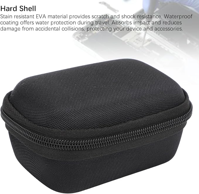 PUSOKEI Battery Storage Bag Reduce Impact Force Power Bank Carrying Case for Portable Charger (Black)
