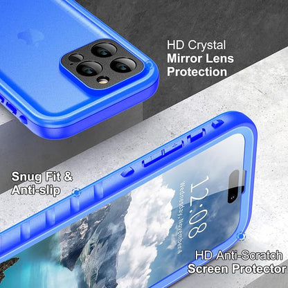 SPORTLINK Design for iPhone 14 Pro Max Case Waterproof - Shockproof Dustproof Phone Case with Screen Protector for iPhone 14 Pro Max, Full Body Protective Case 6.7'' Blue