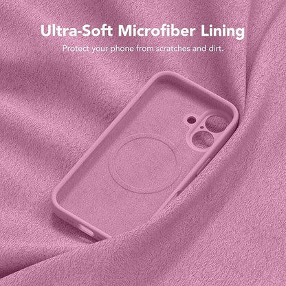 Magnetic for iPhone 16 Plus Case, Compatible with MagSafe, [Full Camera Protection][Screen Protector] Silicone Shockproof Protective Phone Case for iPhone 16 Plus 6.7", Blackcurrant