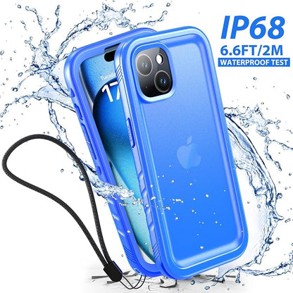SPORTLINK for iPhone 15 Case - IP68 Waterproof Military Protective Full Body Heavy Duty Shockproof 360 Sealed Dustproof with Camera Screen Protector Phone Cover for i Phone 15 6.1" Blue
