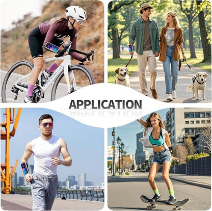 Wristband Phone Holder for Running, Forearm Armbands, Running Armband with Card Slot for iPhone Pro Max Plus (16/15/14/13/12/11/X/XR), for Galaxy S24/S10, Cell Phone Holder Up to 7.0'' Phone