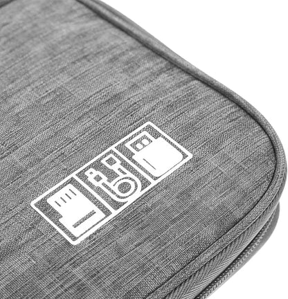 Yamrots Travel Cable Organizer, Electronic Organizer Travel Case, Portable Storage Bag for SD Card, Charger, Power Bank, Earphone (Grey)