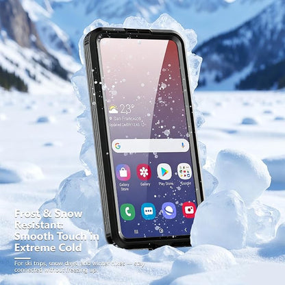 for Samsung Galaxy S26 Waterproof Case, Military-Grade Full Body Defense: IP68 Underwater Protection, Built-in Screen Protector & Camera Lens Cover, 10FT Waterproof Shockproof Dustproof. Black