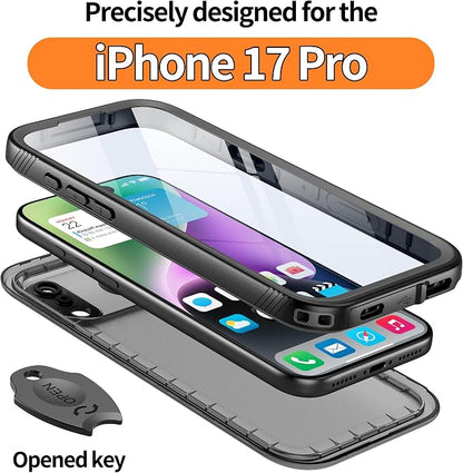 Cozycase TOP Military Protective IP68 Waterproof Case for iPhone 17 Pro Heavy Duty 360 Shockproof Full Body with Screen Camera Protector Double Dustproof Hard Tough 17Pro Front Back Cover