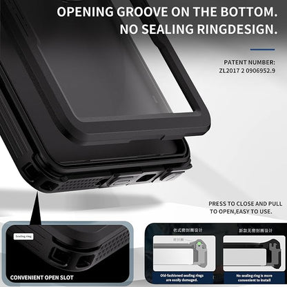 Omio for Galaxy S25 Ultra Waterproof Case Compatible with MagSafe, Magnetic Waterproof Full Body IP68 Underwater Case Built-in Screen Protector Military Grade Shockproof Case for Men Women Black