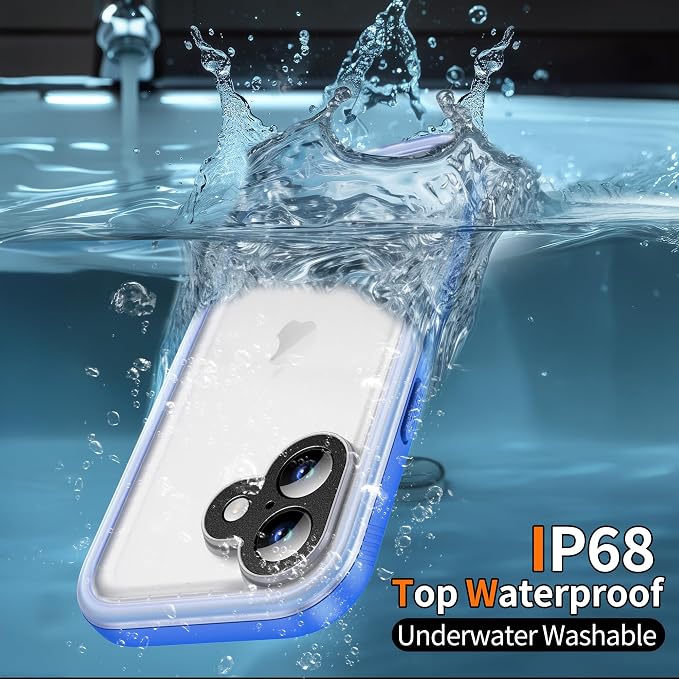 Cozycase TOP Waterproof Case for iPhone 17 - Military Heavy Duty 360 Shockproof Full Body with Screen Camera Protector Double IP68 Water Dust Drop Proof Hard Rugged Tough Bumper Front Back Slim Cover