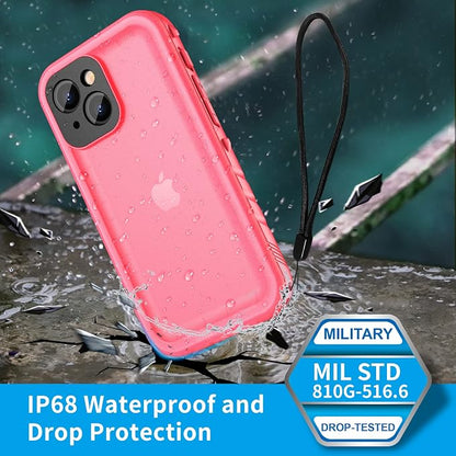 SPORTLINK Compatible with iPhone 13 Mini Waterproof Case - Full Body Shockproof Dustproof Phone Screen Protector Rugged Waterproof Case for iPhone 13 Mini 5.4 Inches Pink