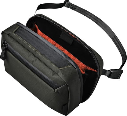 ALPAKA Elements Tech Case Max Tech Pouch 2.3L Cable Bag Green X-Pac VX21 | Weatherproof Fabric, YKK Aquaguard Zipper, Detachable Shoulder Strap, Ideal for Electronics & Accessories, Daily Work Travel