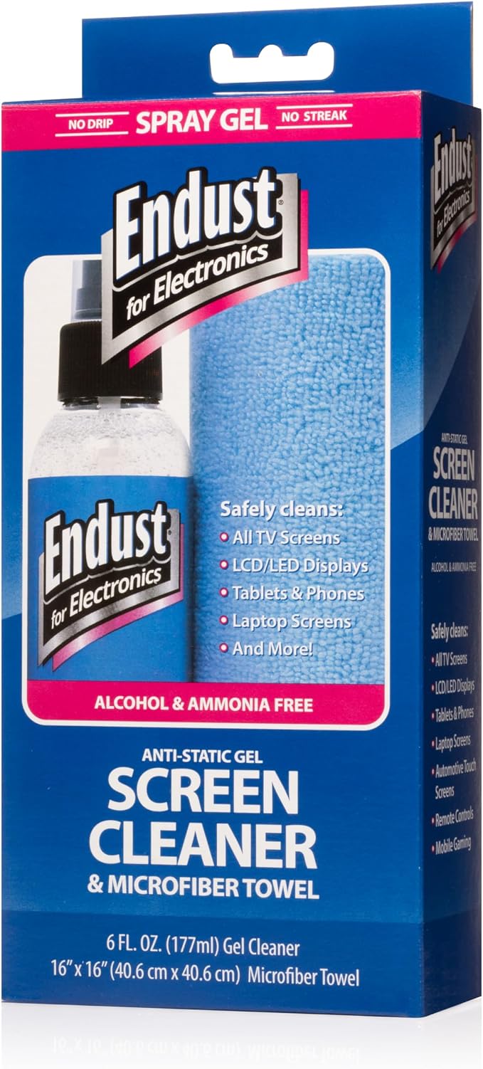 Endust for Electronics; Anti-Static Cleaning Gel & Microfiber Towel Combo Pack Bulk Bundle; Six 6 Oz Bottles & 6 Towels; (12275P6)