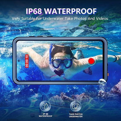 Temdan for Samsung Galaxy S25 Edge Case Waterproof, Built-in Lens & Screen Protector Military Grade Shockproof Dropproof IP68 Underwater Full Body Phone Case for Galaxy S25 Edge 6.7"-Black