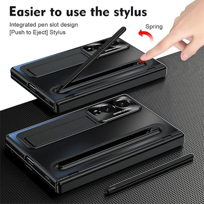 Case for Samsung Galaxy Z Fold 8 Wide, with Kickstand (Black) | Stulys, Screen Protector, Shockproof, Slim, Anti-fingerprint, Scratch-Resistant, Lens Protection, Hands-free Viewing