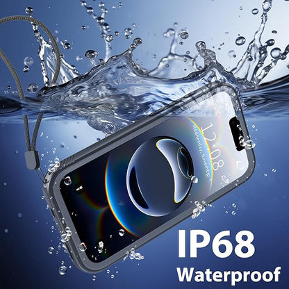 SPORTLINK for iPhone 16e/17e Waterproof Phone Case - Built in Screen & Camera Lens Protector,6.6FT Military Dropproof/Shockproof/Dustproof/IP68 Underwater for iPhone 16e/17e (6.1 inch) SE4 Black