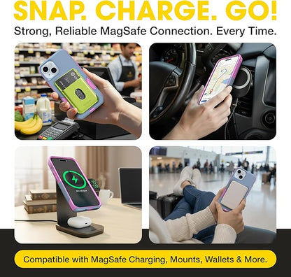 OtterBox iPhone 16e, 15, 14, & 13 Commuter Series Case - Slim & Tough, Pocket-Friendly, with Port Protection - Blue/Pink