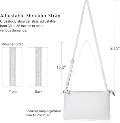 befen Genuine Leather Wristlet Clutch Wallet Purses Small Crossbody Bags for Women with RFID Blocking Card Slots