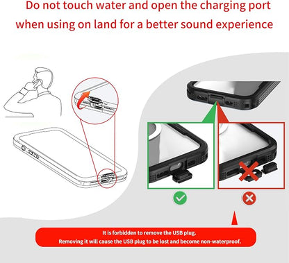 Omio Designed for iPhone 16 Waterproof Case Compatible with MagSafe, Magnetic Waterproof Full Body IP68 Underwater Case Built-in Screen Protector Military Grade Shockproof Case for Men Women Black