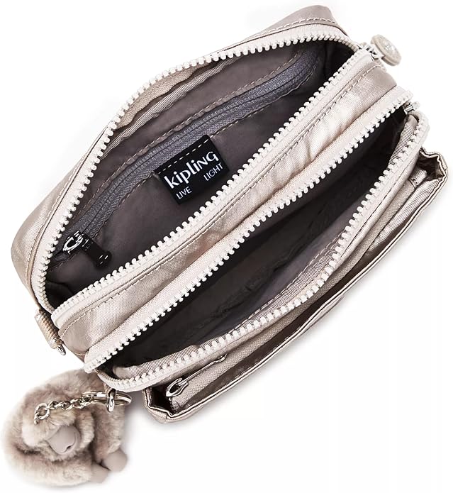 Kipling Women’s Abanu Multi Crossbody Bag, Lightweight, Adjustable Nylon Waist Pack with Multi-Compartment Zip Pockets