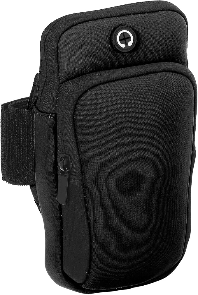 PATIKIL Phone Arm Band for Running, Running Phone Carrier Armband Cell Phone Holder for Runners Black