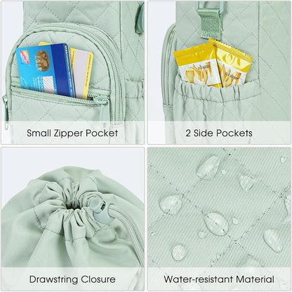 sportsnew Water Bottle Holder with Strap 32oz 40oz Insulated Water Bottle Carrier Sling Bag with Phone Pocket Crossbody