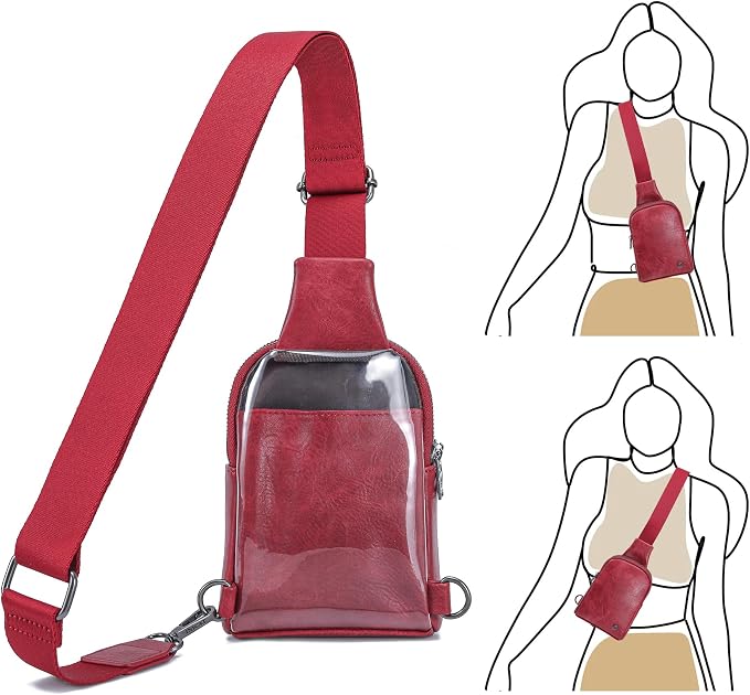INICAT Sling Bag for Women Touchscreen Small Crossbody Cell Phone Purse Fanny Pack